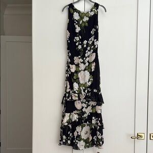 NWT Reformation Floral Sleeveless Black Magnus Dress